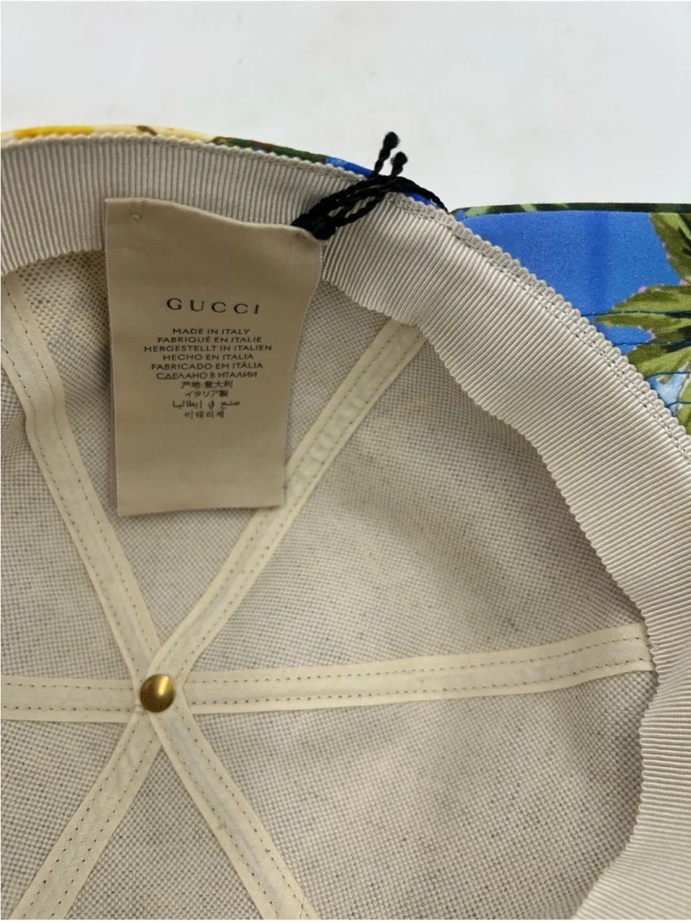 Unisex, Gucci, Hawaiian print baseball cap size small adjustable made in Italy